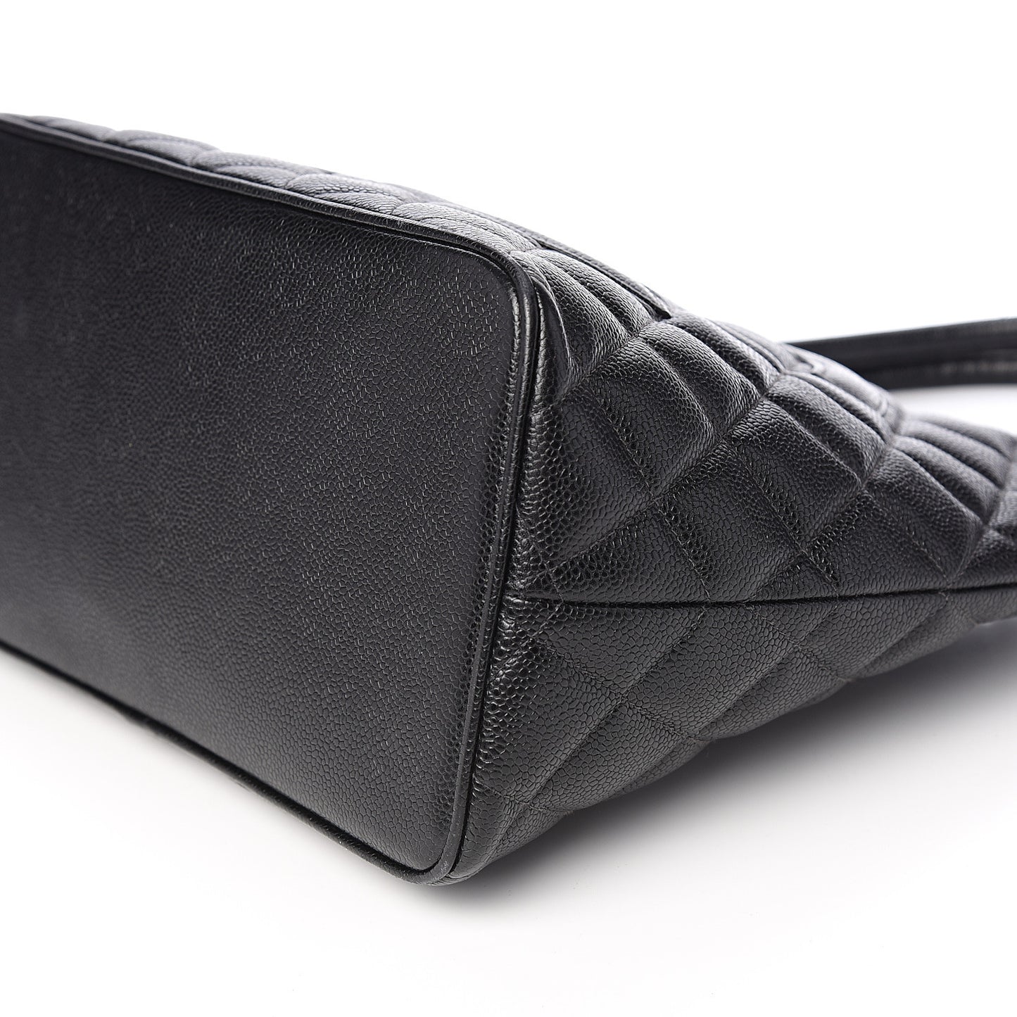 Caviar Quilted Medallion Tote Black