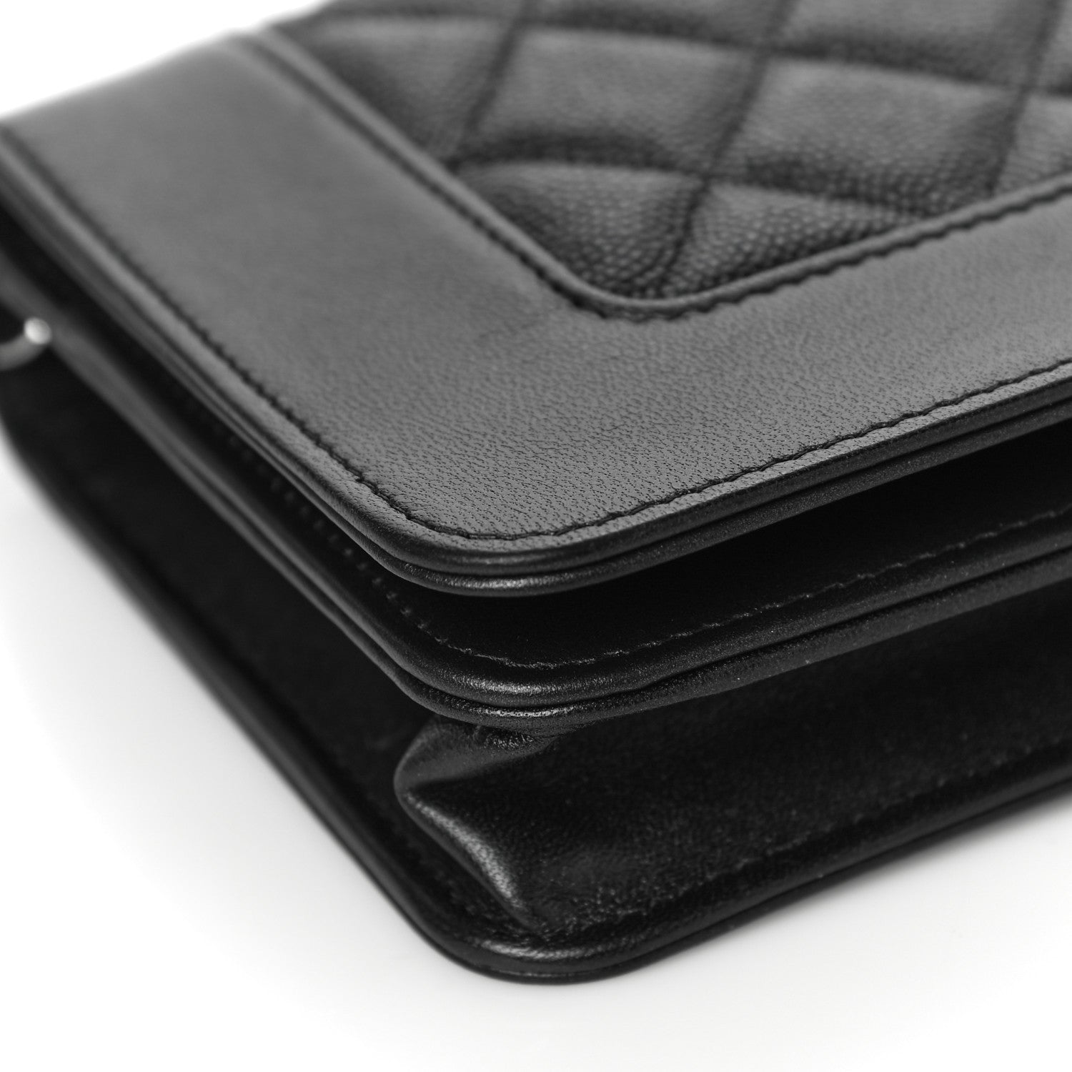 Chanel Caviar Quilted Vintage Mademoiselle Wallet On Chain WOC Black 9 of 20