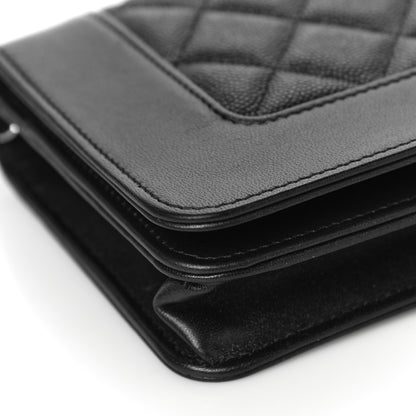 Chanel Caviar Quilted Vintage Mademoiselle Wallet On Chain WOC Black 9 of 20