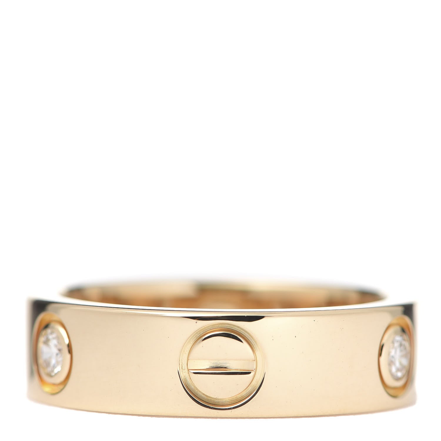 Cartier 18K Yellow Gold 3 Diamond 5.5mm LOVE Ring 53 6.25 3 of 6