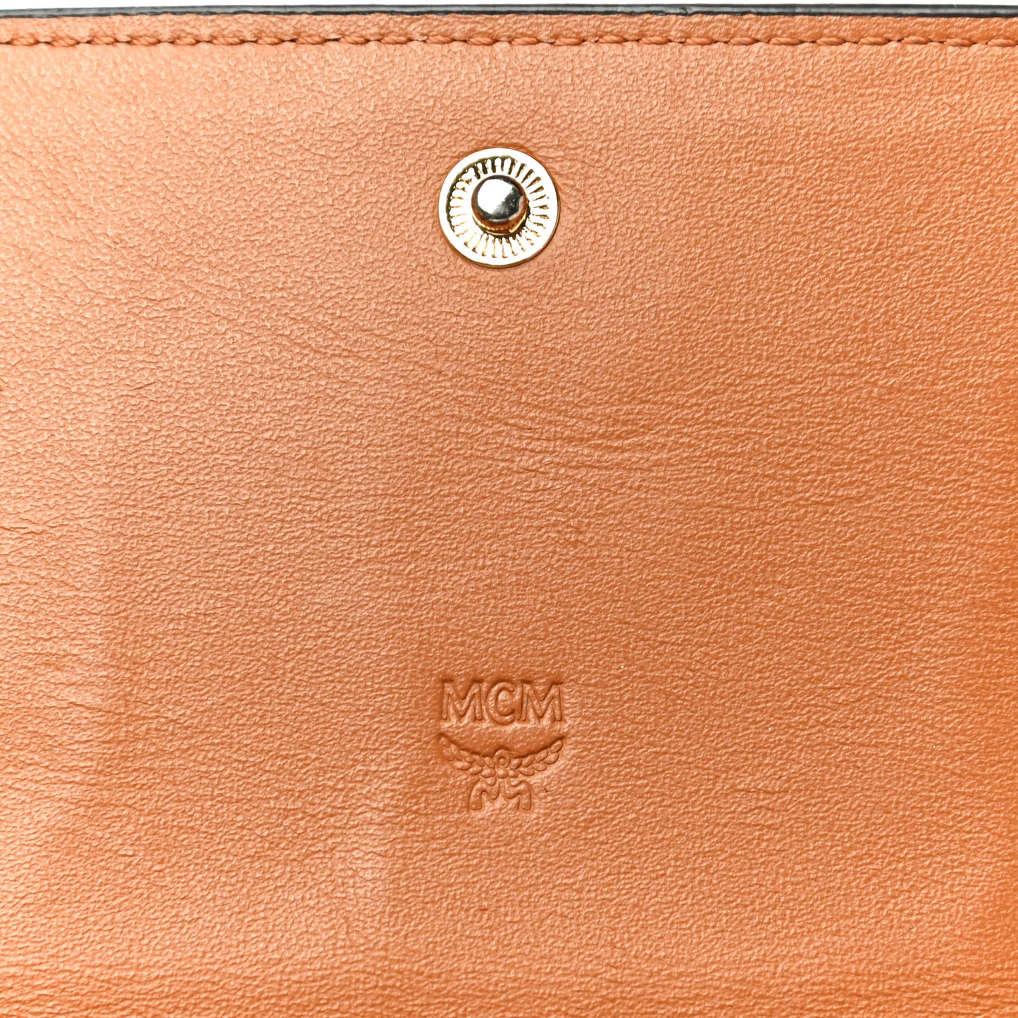 Visetos Large Trifold Flap Wallet Cognac