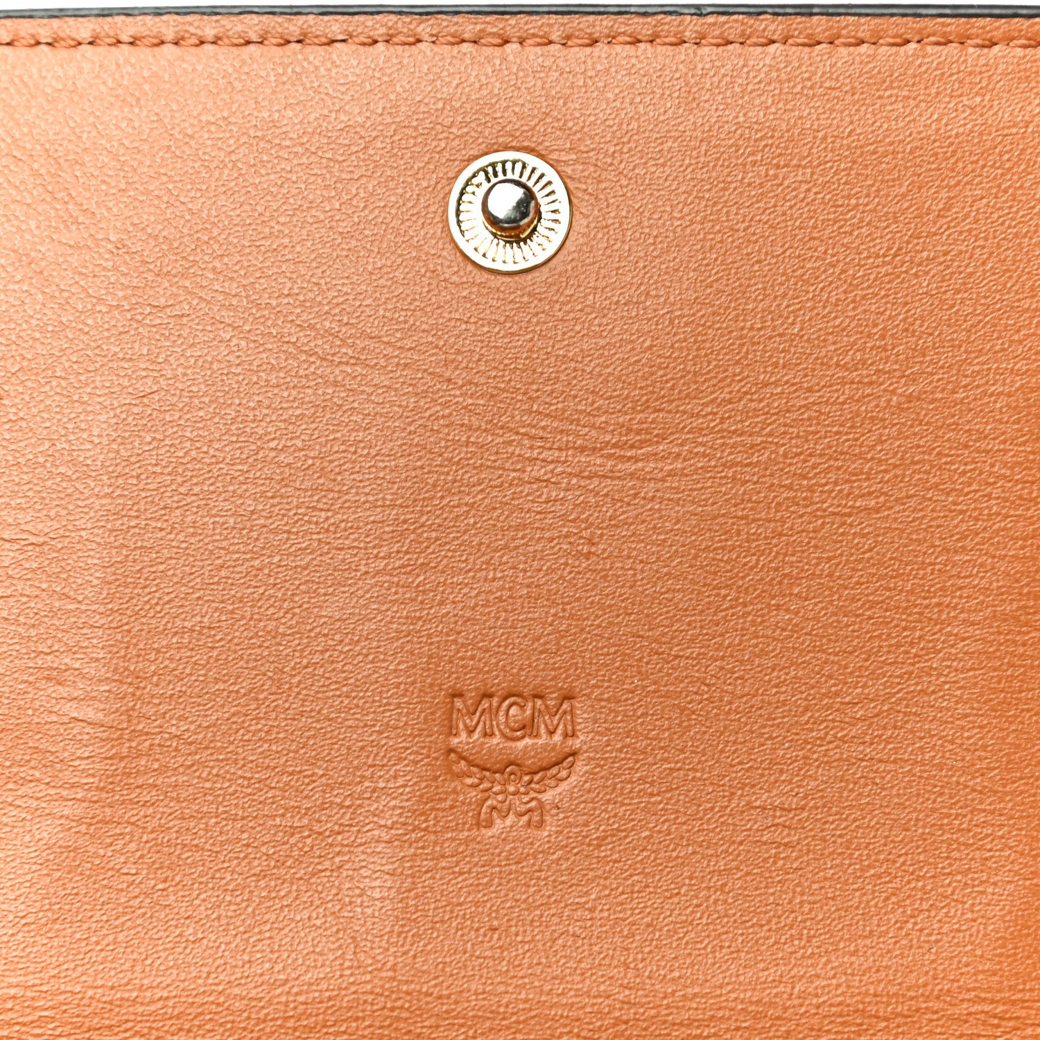 MCM Visetos Large Trifold Flap Wallet Cognac 7 of 23