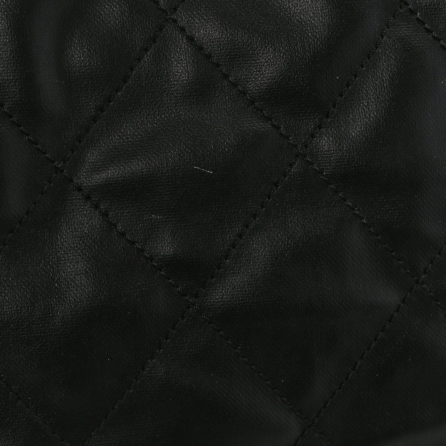 Coated Canvas Stitched XL Paris Biarritz Tote Black