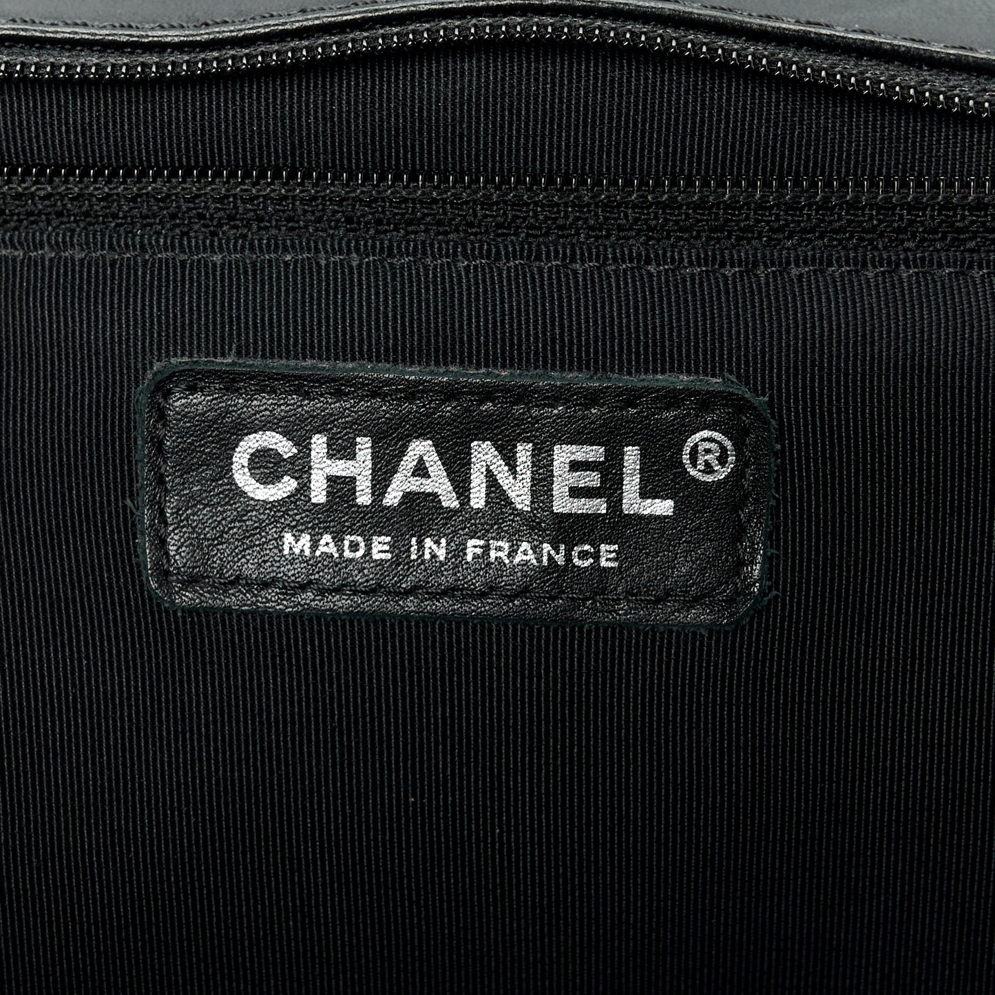 Lambskin Chevron Quilted Single Flap Black