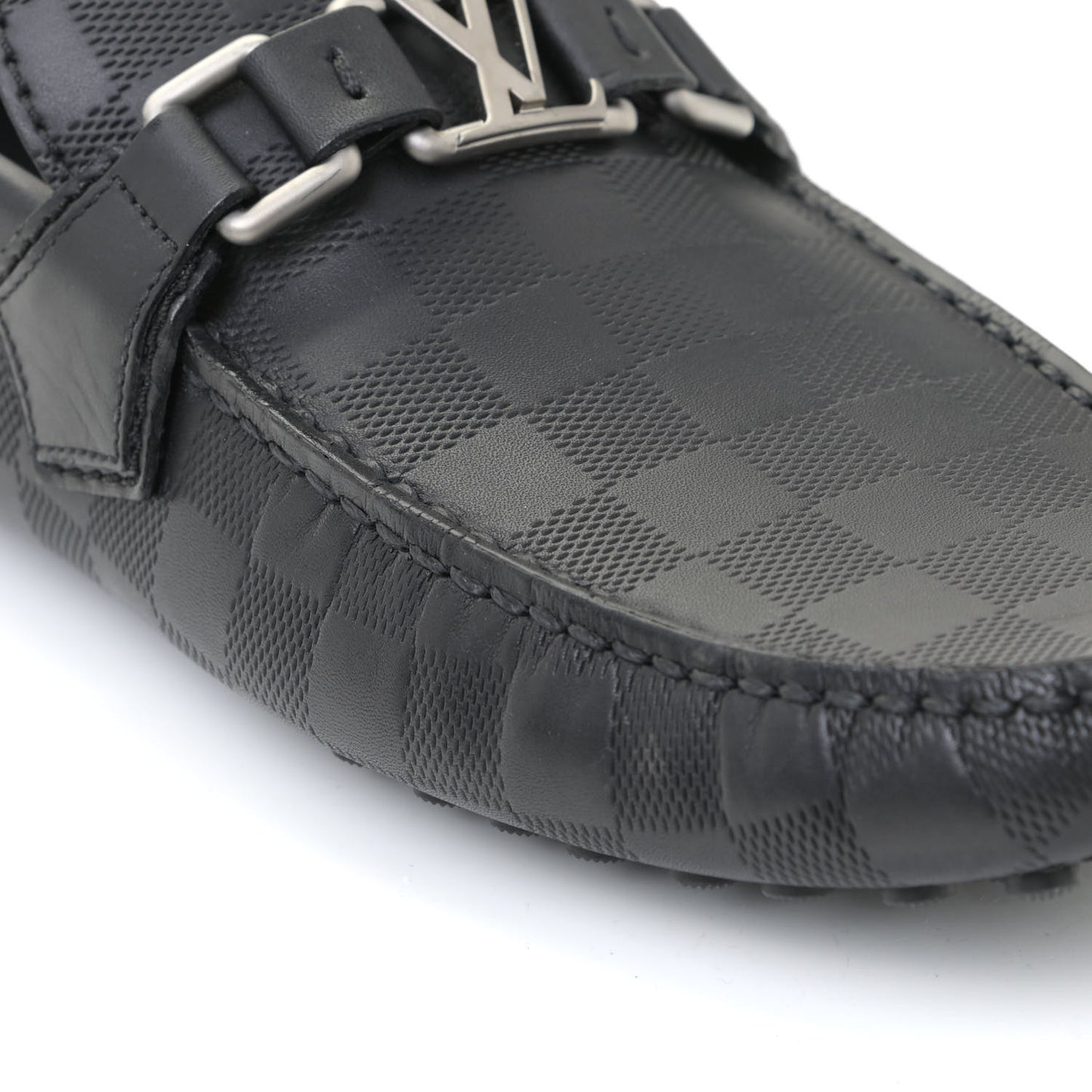 Damier Infini Hockenheim Moccasin Loafers 9 Onyx