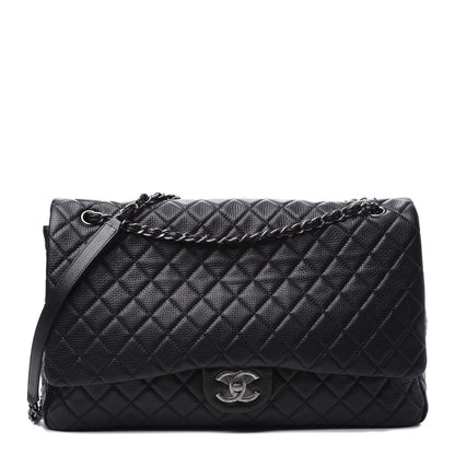 Chanel Calfskin Quilted XXL Travel Flap Bag Black 1 of 11