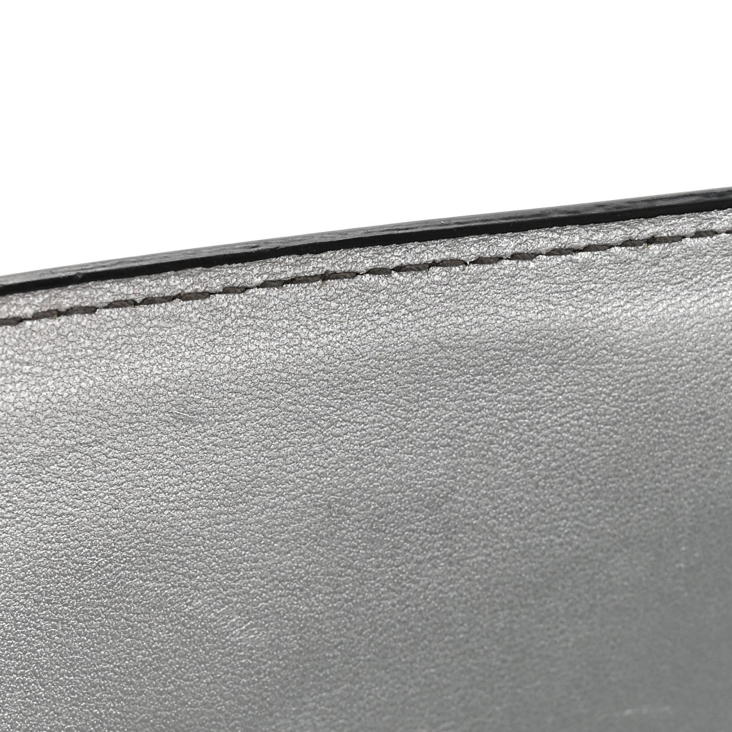 Prada Spazzolato Metal Triangle Logo Triangle Patterned Small Double Handle Crossbody Tote Argento 10 of 14