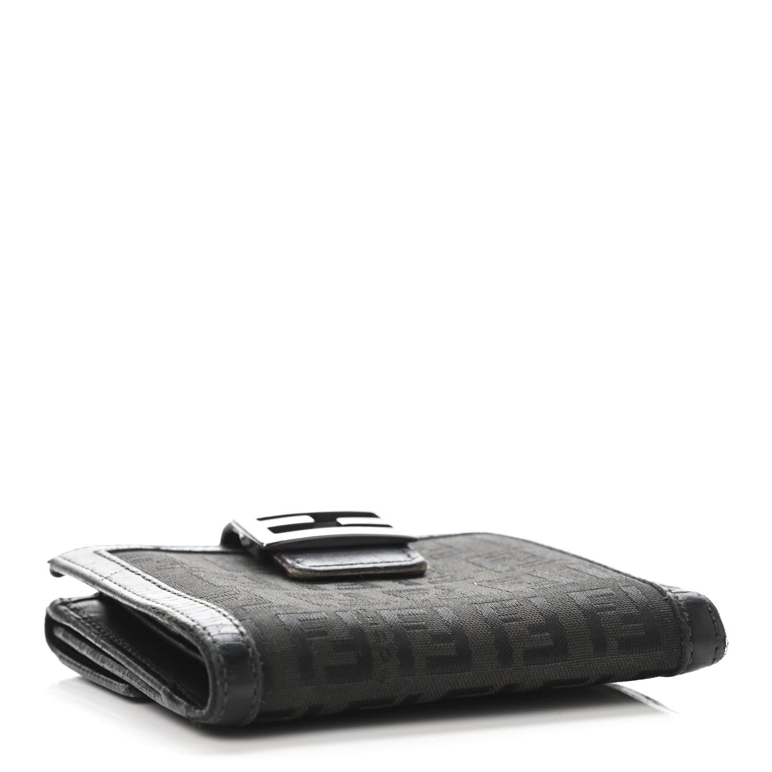 Fendi Zucchino Compact Wallet Black 3 of 4