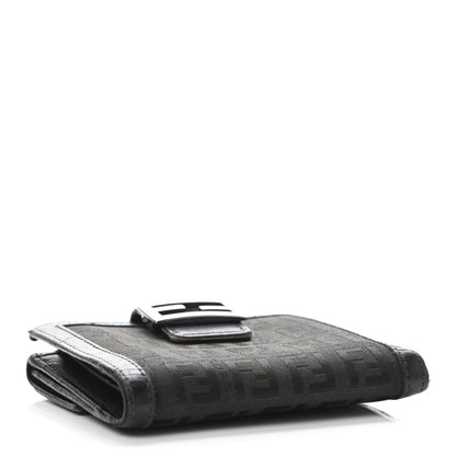 Fendi Zucchino Compact Wallet Black 3 of 4