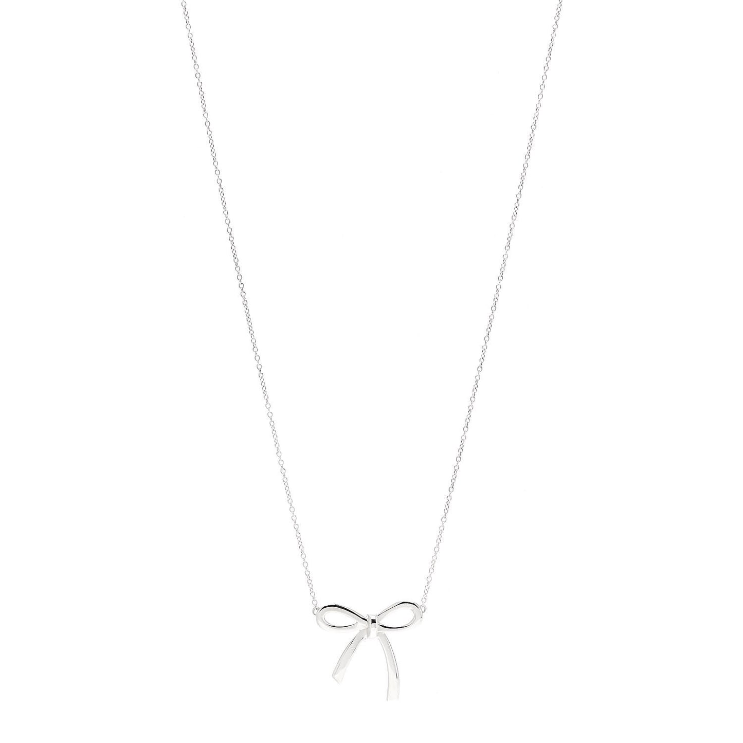 Sterling Silver Bow Pendant Necklace