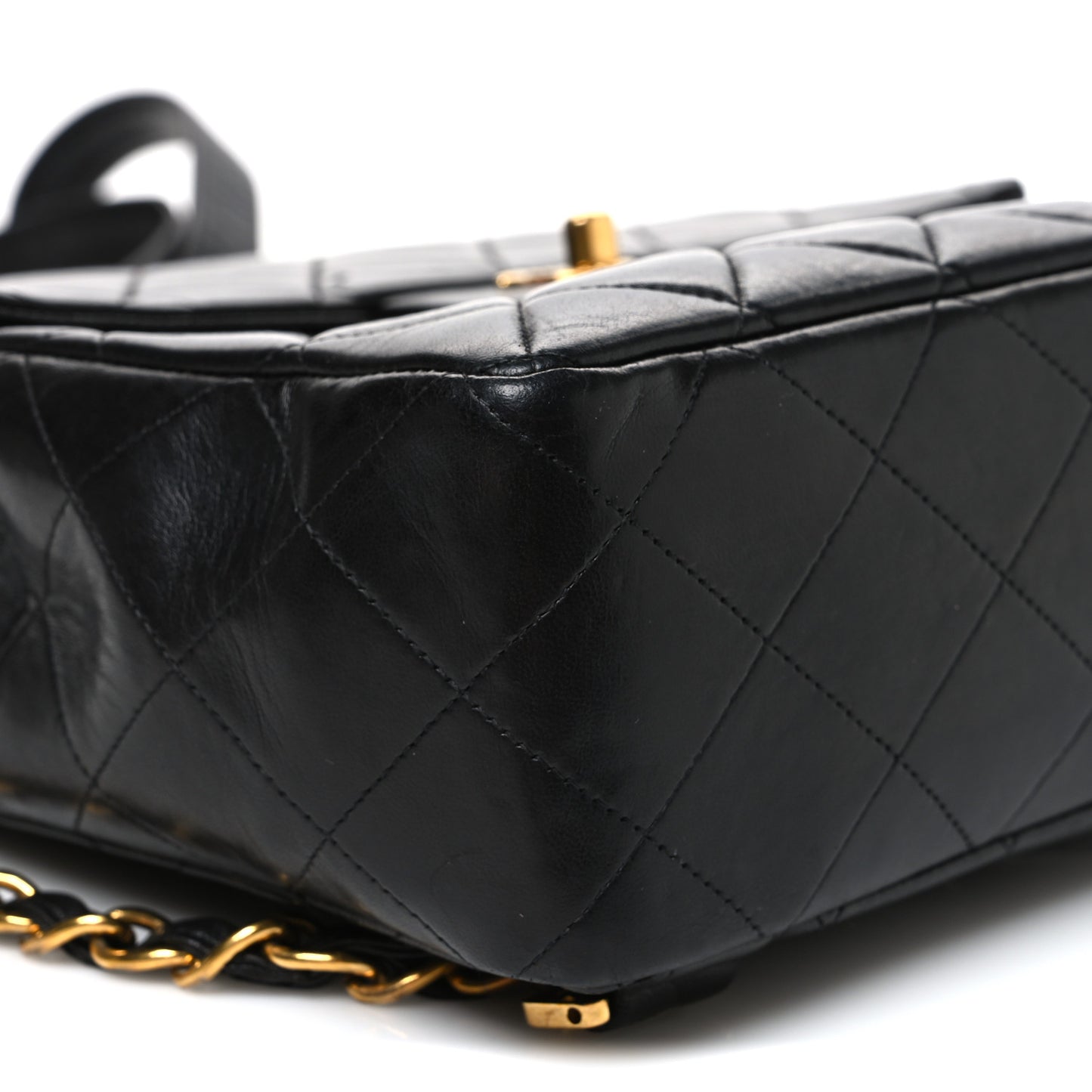Lambskin Quilted Backpack Black