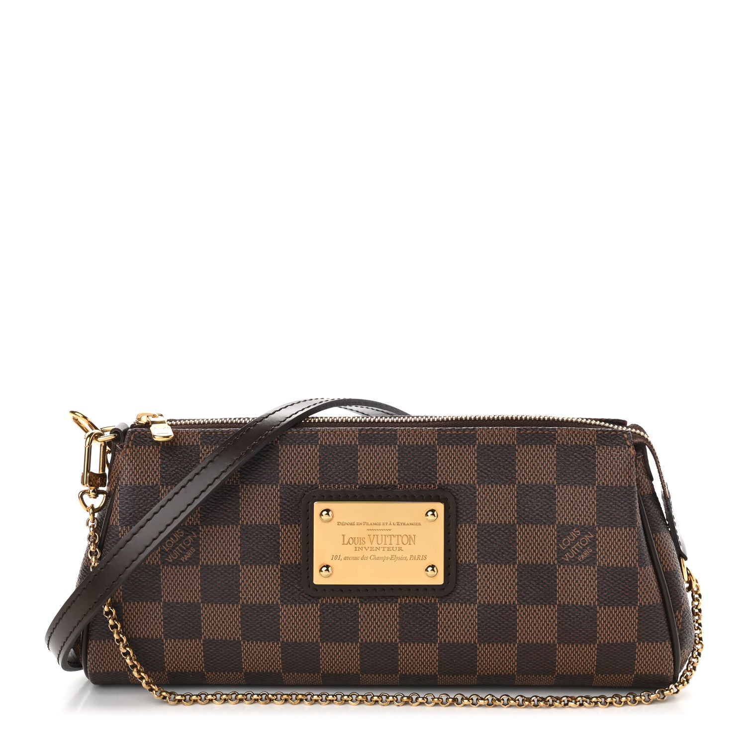 Louis Vuitton Damier Ebene Eva Clutch 1 of 10