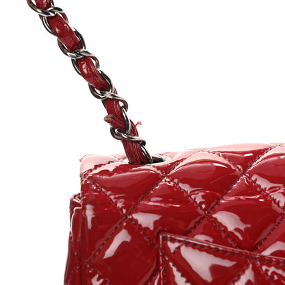 Chanel Patent Calfskin Quilted Mini Rectangular Flap Red 20 of 23