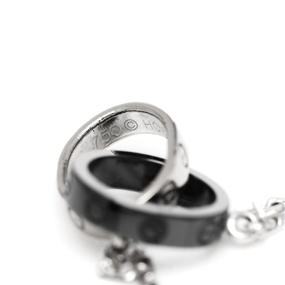 Cartier 18K White Gold Black Ceramic Interlocking LOVE Bracelet 4 of 6