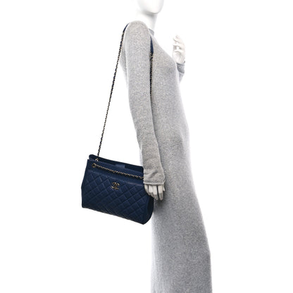 Chanel Caviar Quilted In Out Flap Shopping Tote Navy 2 of 10