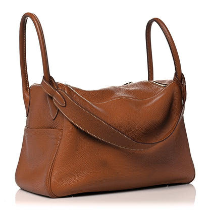 Hermes Taurillon Clemence Lindy 34 Gold 2 of 17