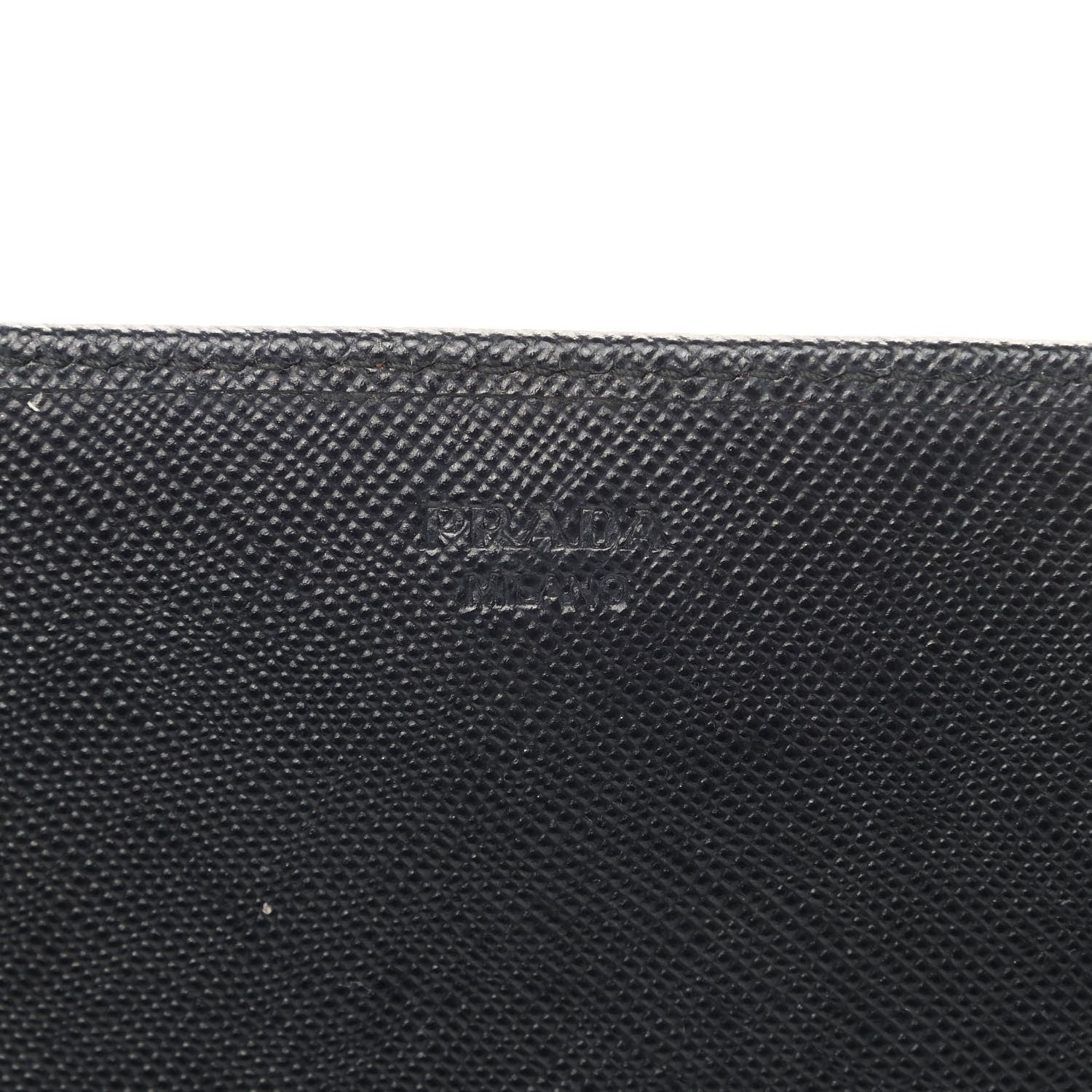 Prada Saffiano Metal Oro Chain Wallet Black 6 of 9