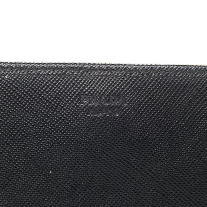 Prada Saffiano Metal Oro Chain Wallet Black 6 of 9
