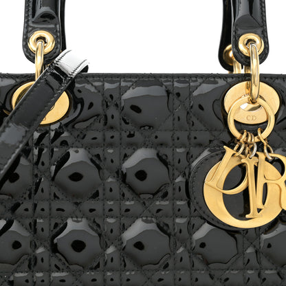 Christian Dior Patent Cannage Large Lady Dior Black 8 of 10