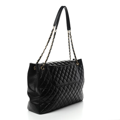 Chanel Caviar Quilted Flap Tote Black 2 of 8