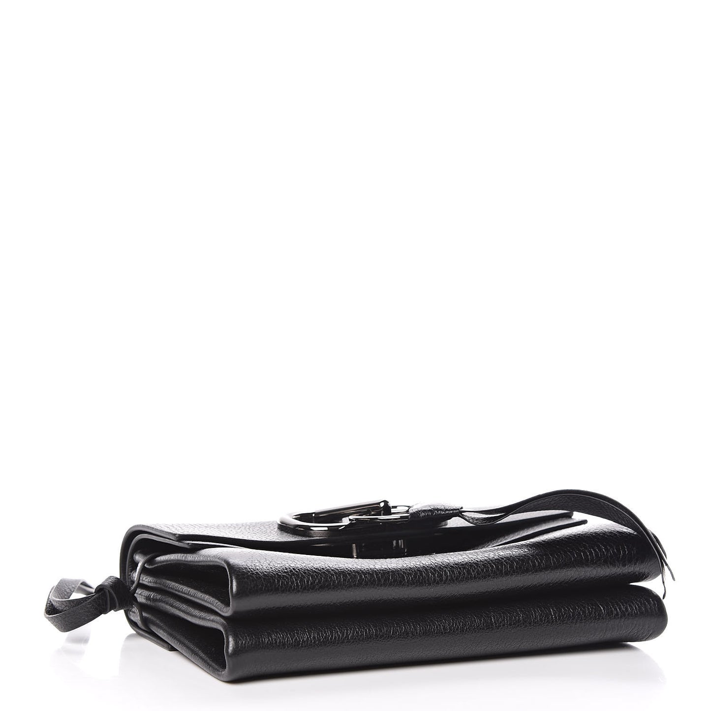 Smooth Calfskin Small VRing Crossbody Bag Black