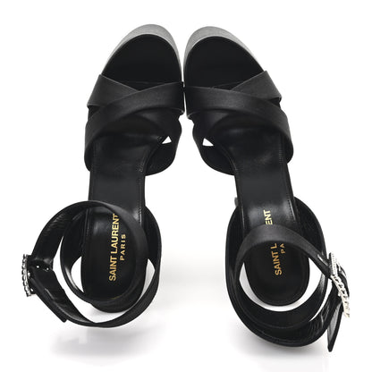 Saint Laurent Raso Regale Bianca 85 Platform Sandals 39 Black 2 of 10