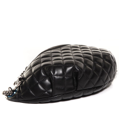 Chanel Lambskin Quilted CC Banane Waist Bag Black 4 of 8