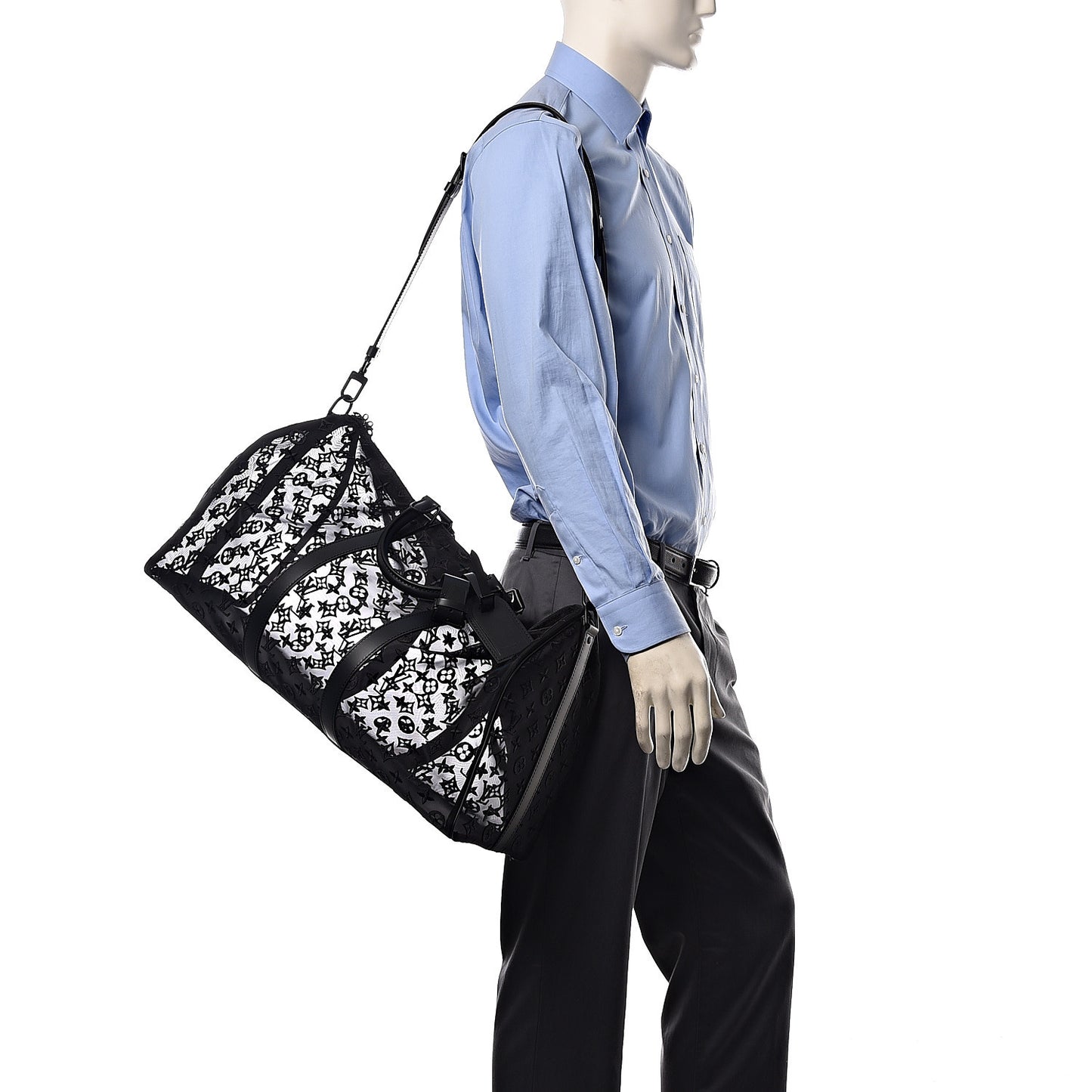 Monogram See Through Keepall Bandouliere 50 Black