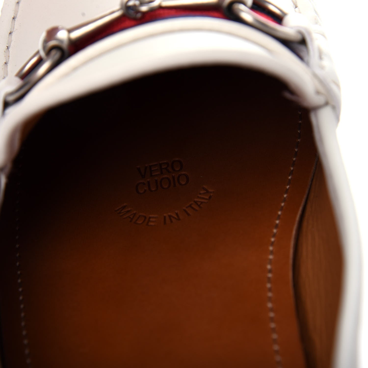 Gucci Miro Soft Calfskin Web Mens Horsebit Driver Loafers 9 White 9 of 12
