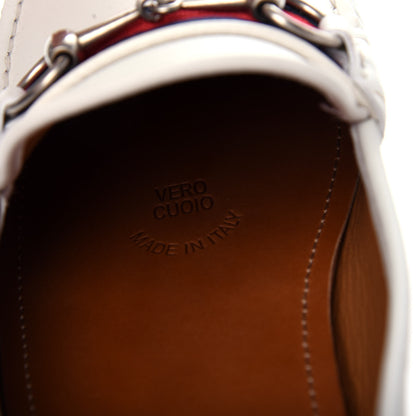 Gucci Miro Soft Calfskin Web Mens Horsebit Driver Loafers 9 White 9 of 12