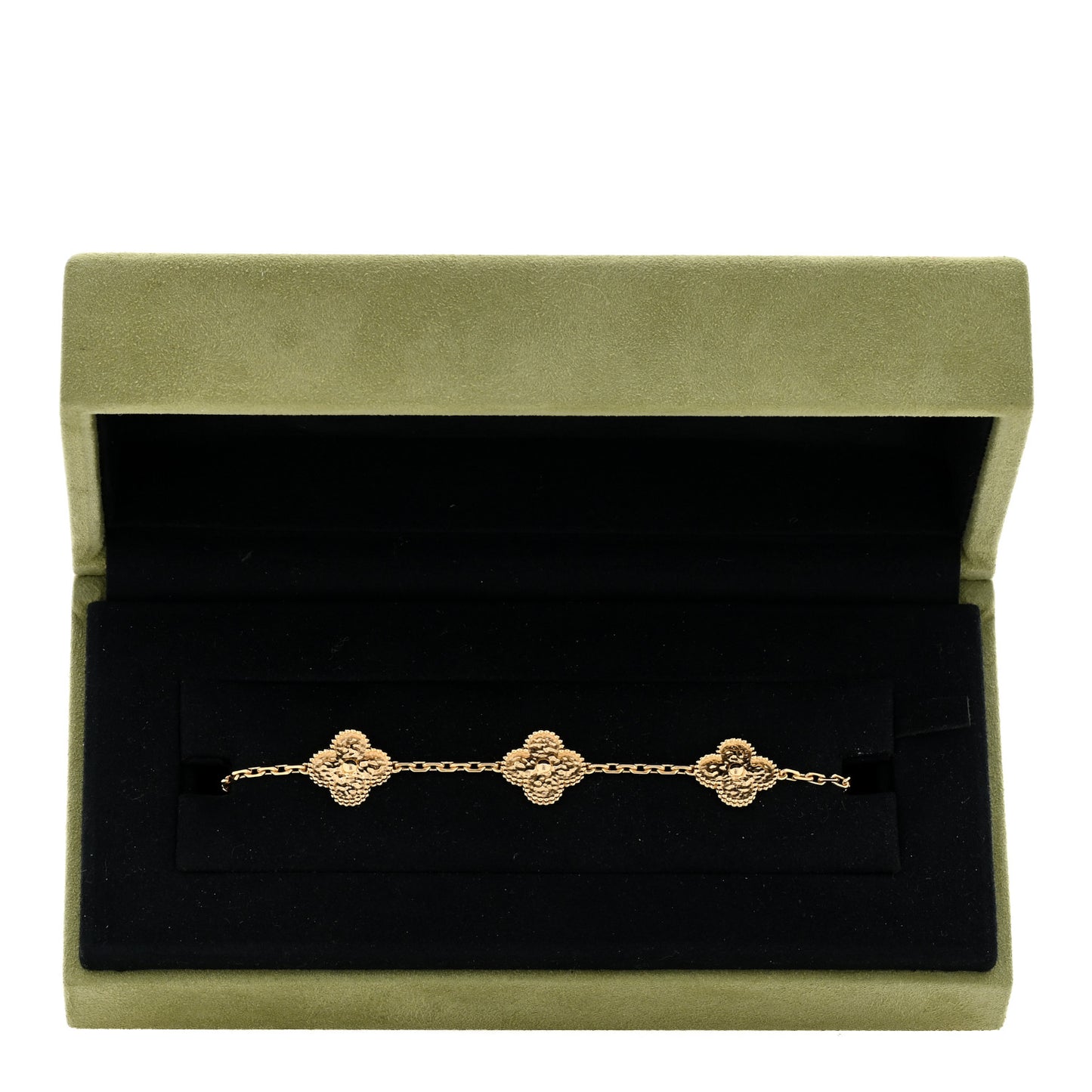 18K Yellow Gold 5 Motifs Vintage Alhambra Bracelet