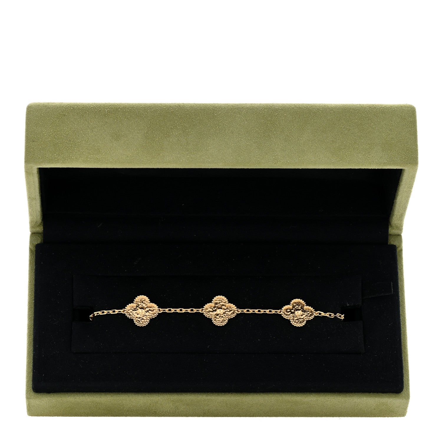 Van Cleef & Arpels 18K Yellow Gold 5 Motifs Vintage Alhambra Bracelet 4 of 4