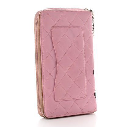 Chanel Calfskin Cambon Zip Around Organizer Wallet Pink 3 of 11