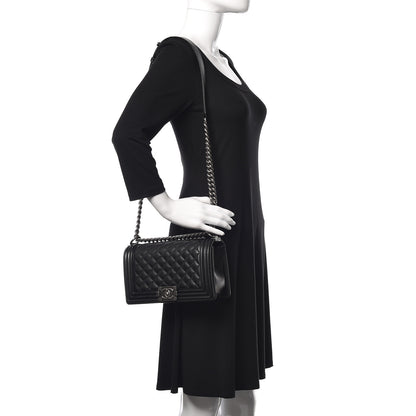 Chanel Caviar Quilted Medium Boy Flap Black 2 of 10