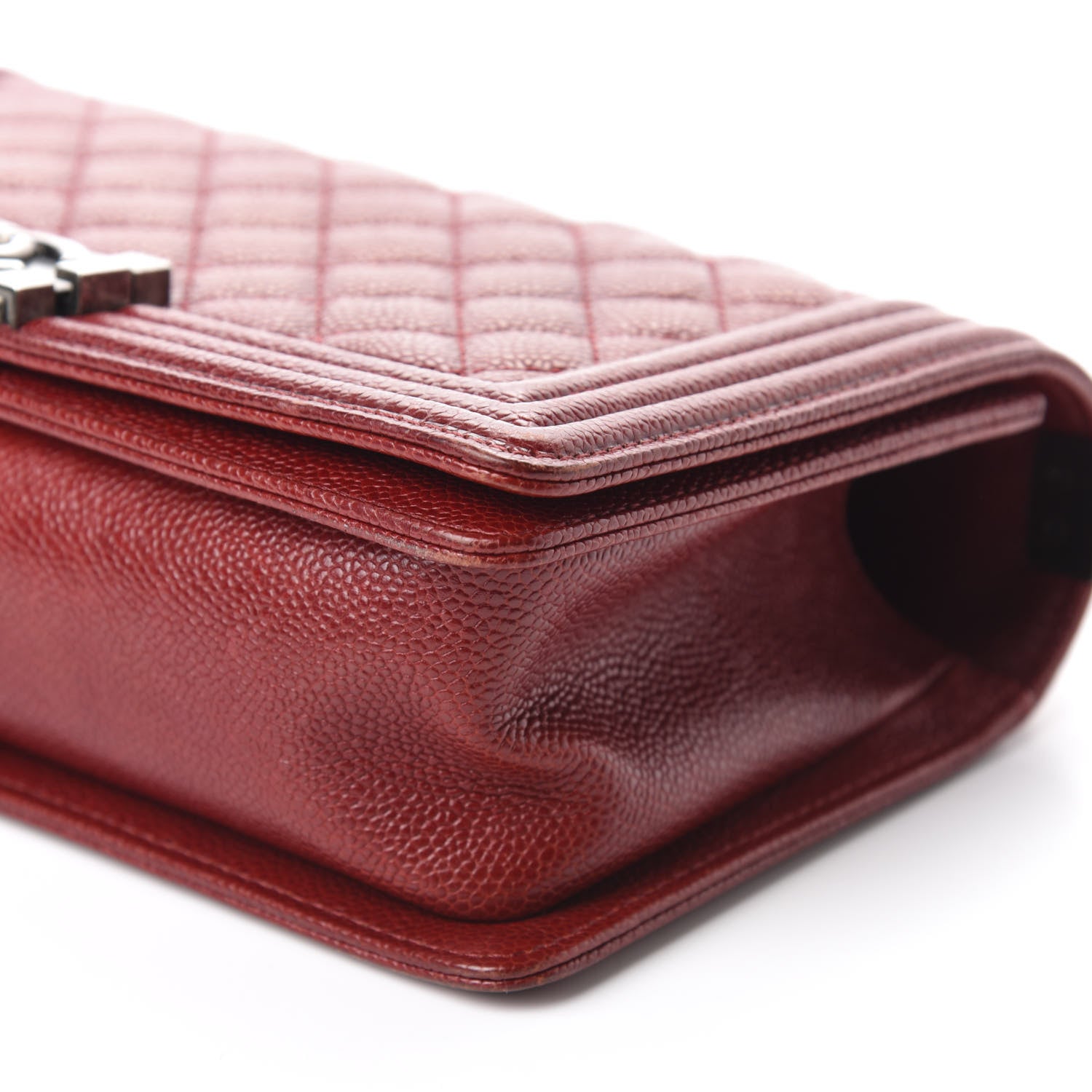 Chanel Caviar Quilted Medium Boy Flap Dark Red 7 of 15