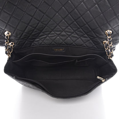 Chanel Calfskin Quilted XXL Travel Flap Bag Black 5 of 10