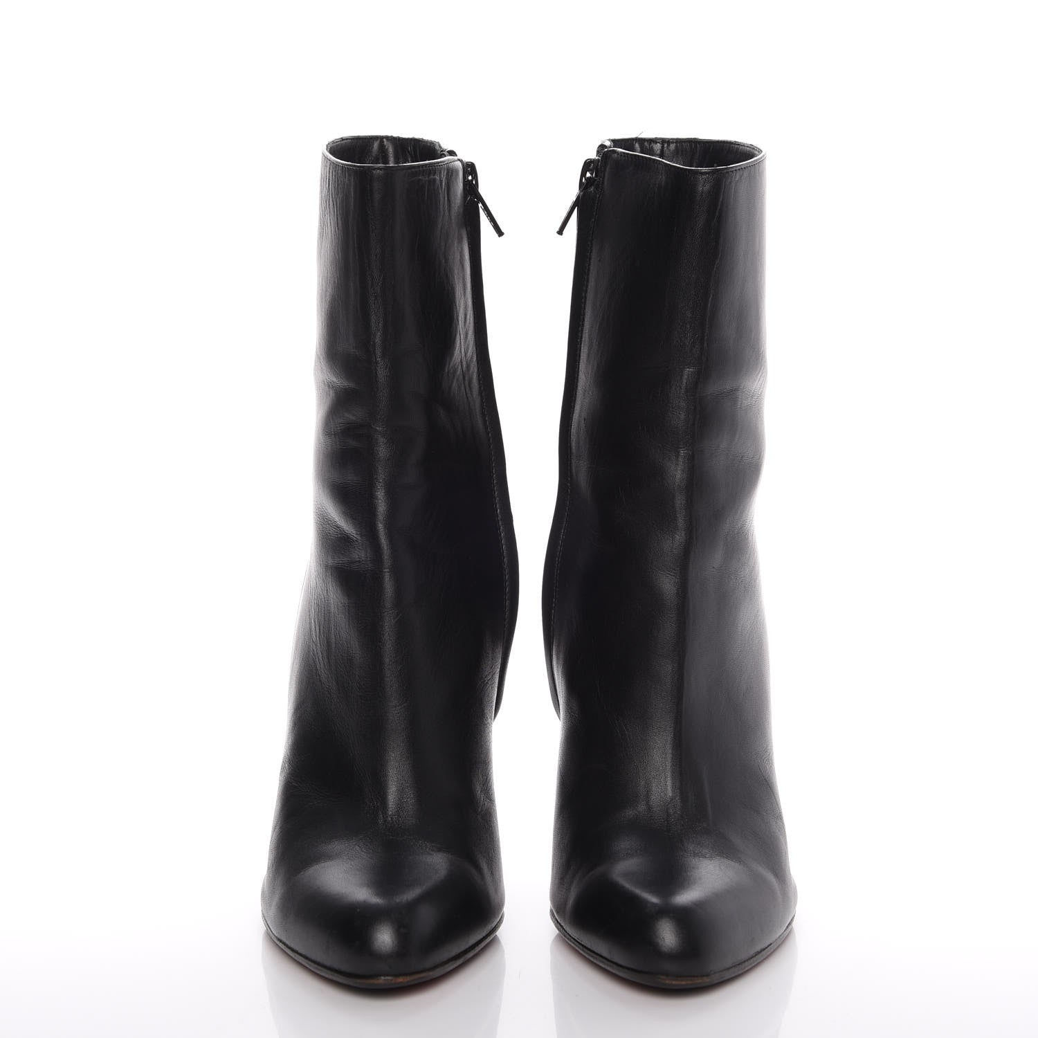 Christian Louboutin Calfskin Paris 100 Ankle Boots 38.5 Black 2 of 15