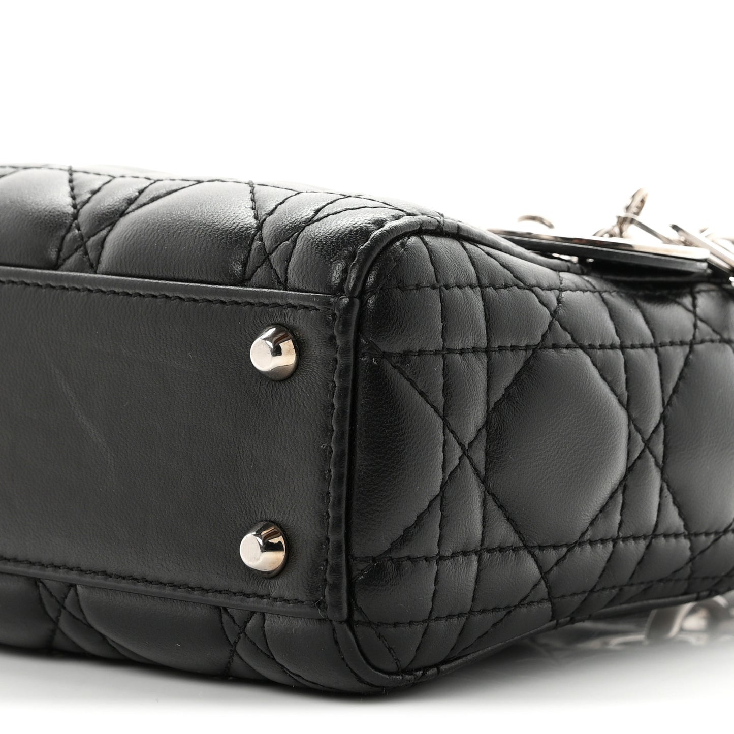 Lambskin Cannage Mini Lady Dior Black