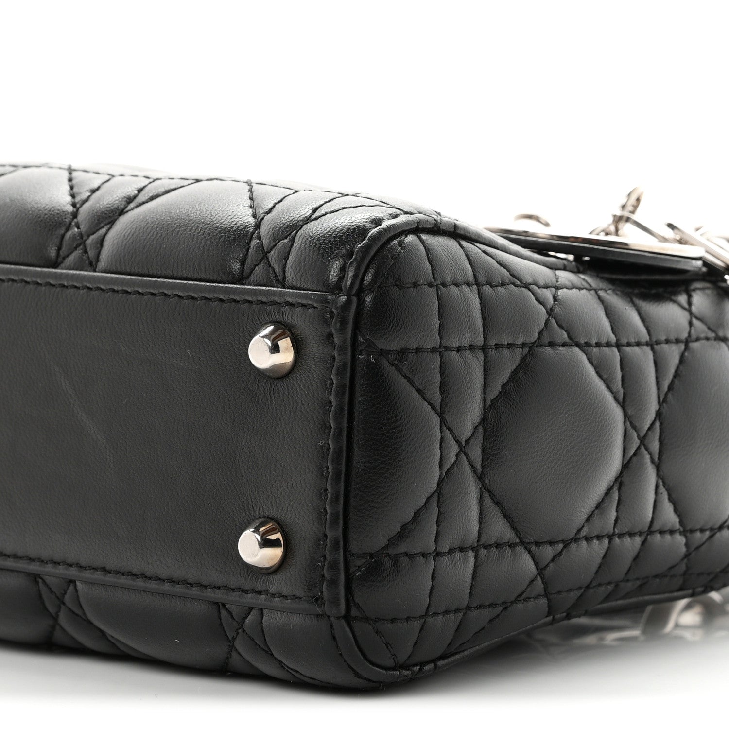 Christian Dior Lambskin Cannage Mini Lady Dior Black 10 of 10
