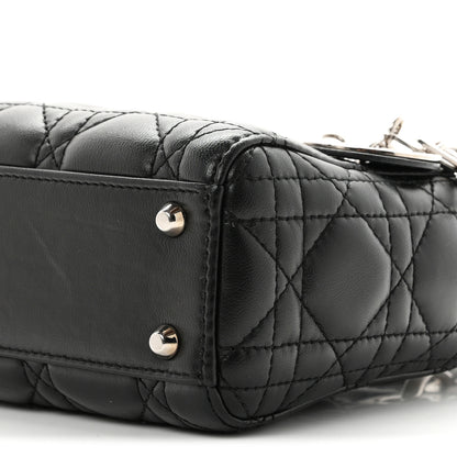 Christian Dior Lambskin Cannage Mini Lady Dior Black 10 of 10