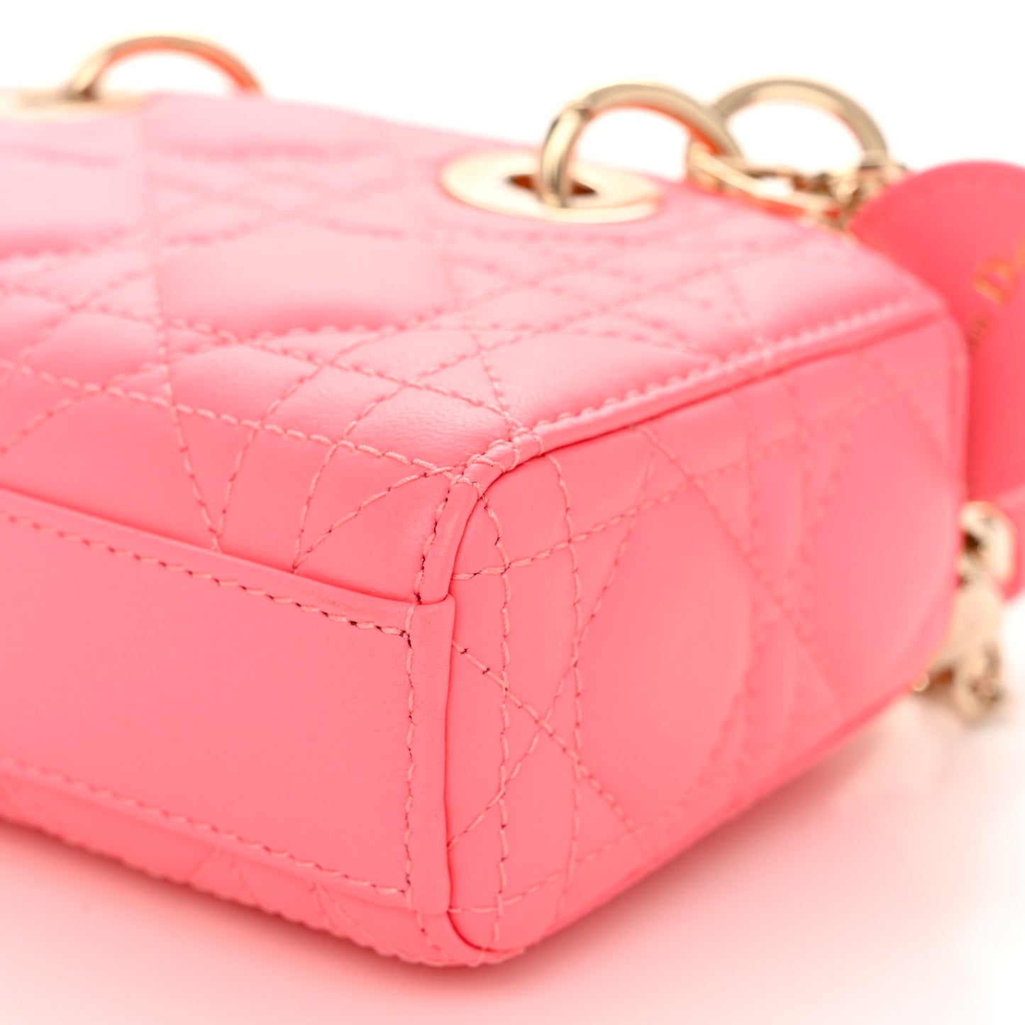 Lambskin Cannage Micro Lady D-Joy Pink