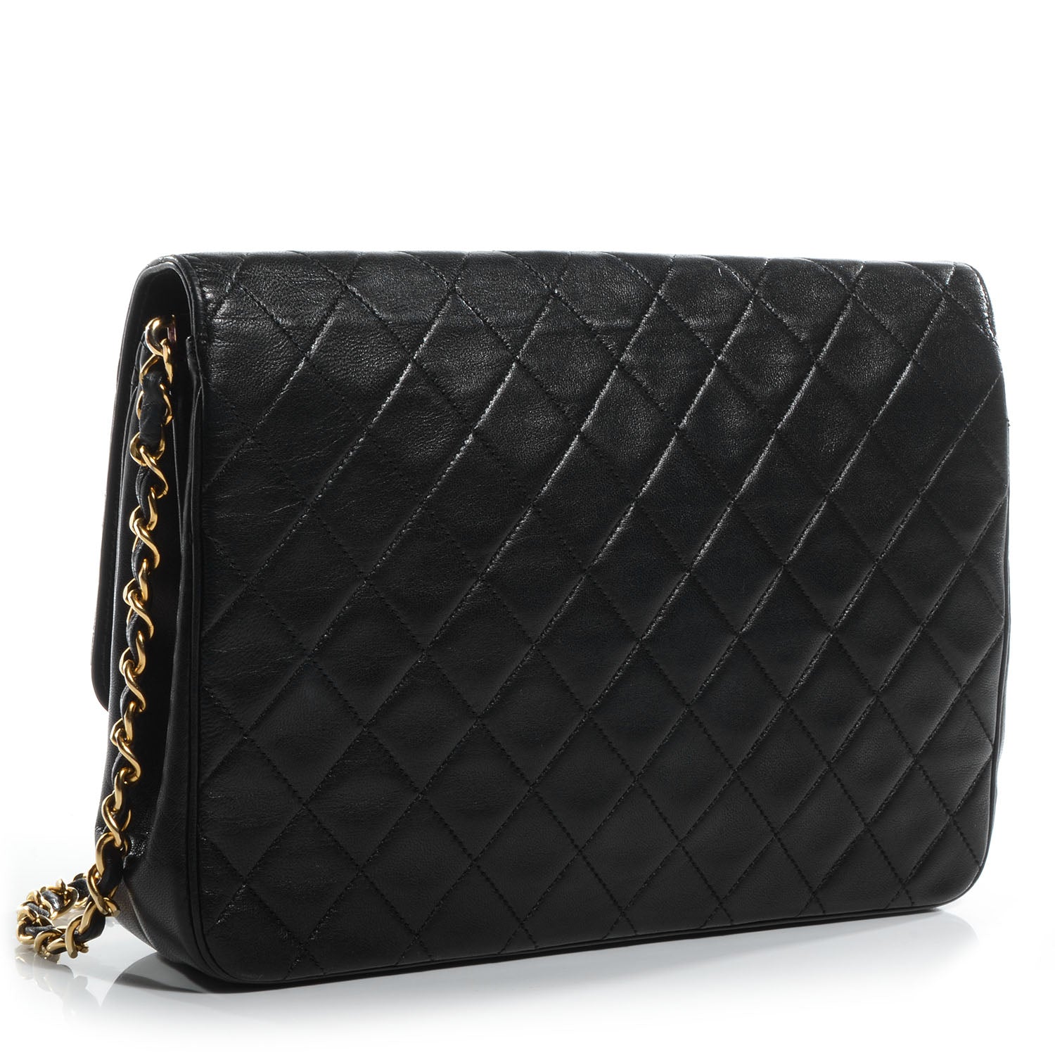 Chanel Lambskin Quilted Medium Single Flap Black 3 of 7