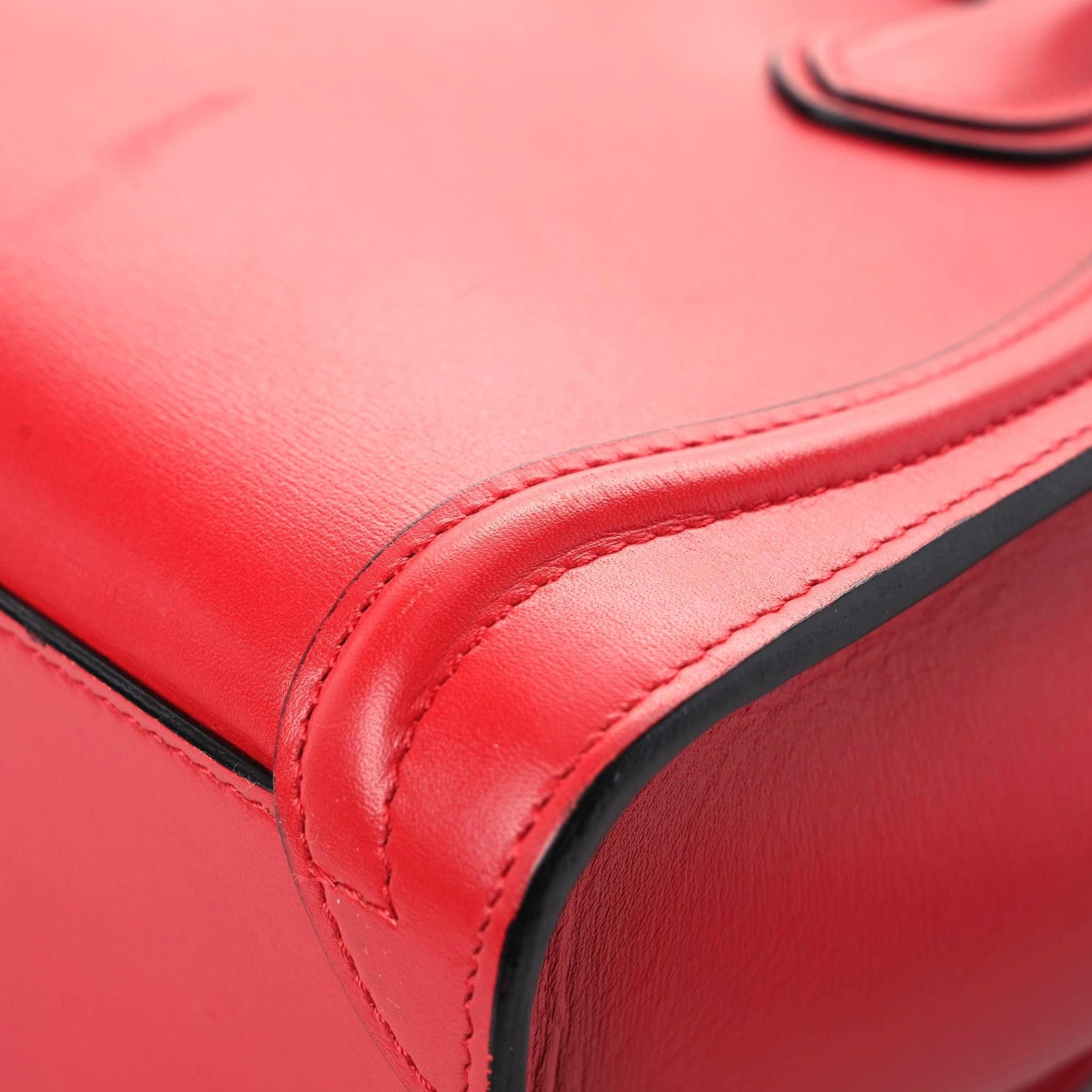 Celine Smooth Calfskin Nano Luggage Red 11 of 18