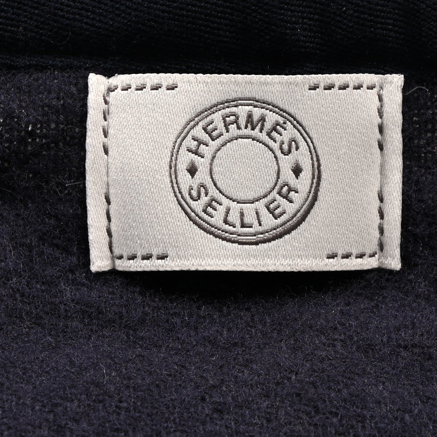 Hermes Wool Cashmere Sikkim Calfskin Reversible Camail Poncho  Navy Camail 4 of 5