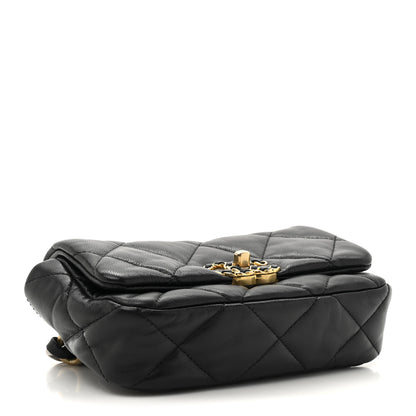 Chanel Goatskin Quilted Chanel 19 Waist Bag Black 4 of 10