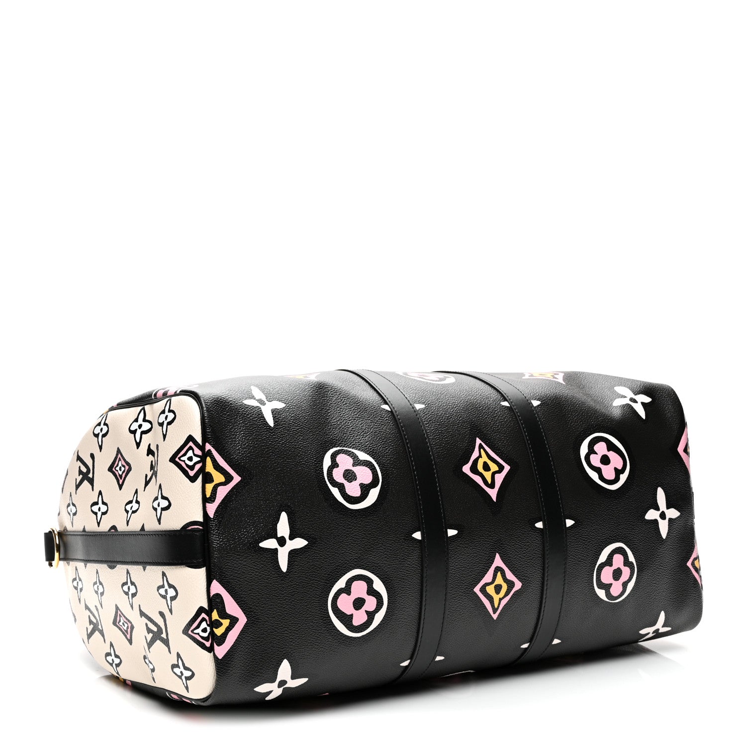 Louis Vuitton Monogram Giant Wild At Heart Keepall Bandouliere 45 Black 3 of 8