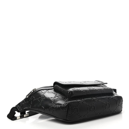 Gucci Calfskin GG Tennis Embossed Pocket Belt Bag Black 4 of 11