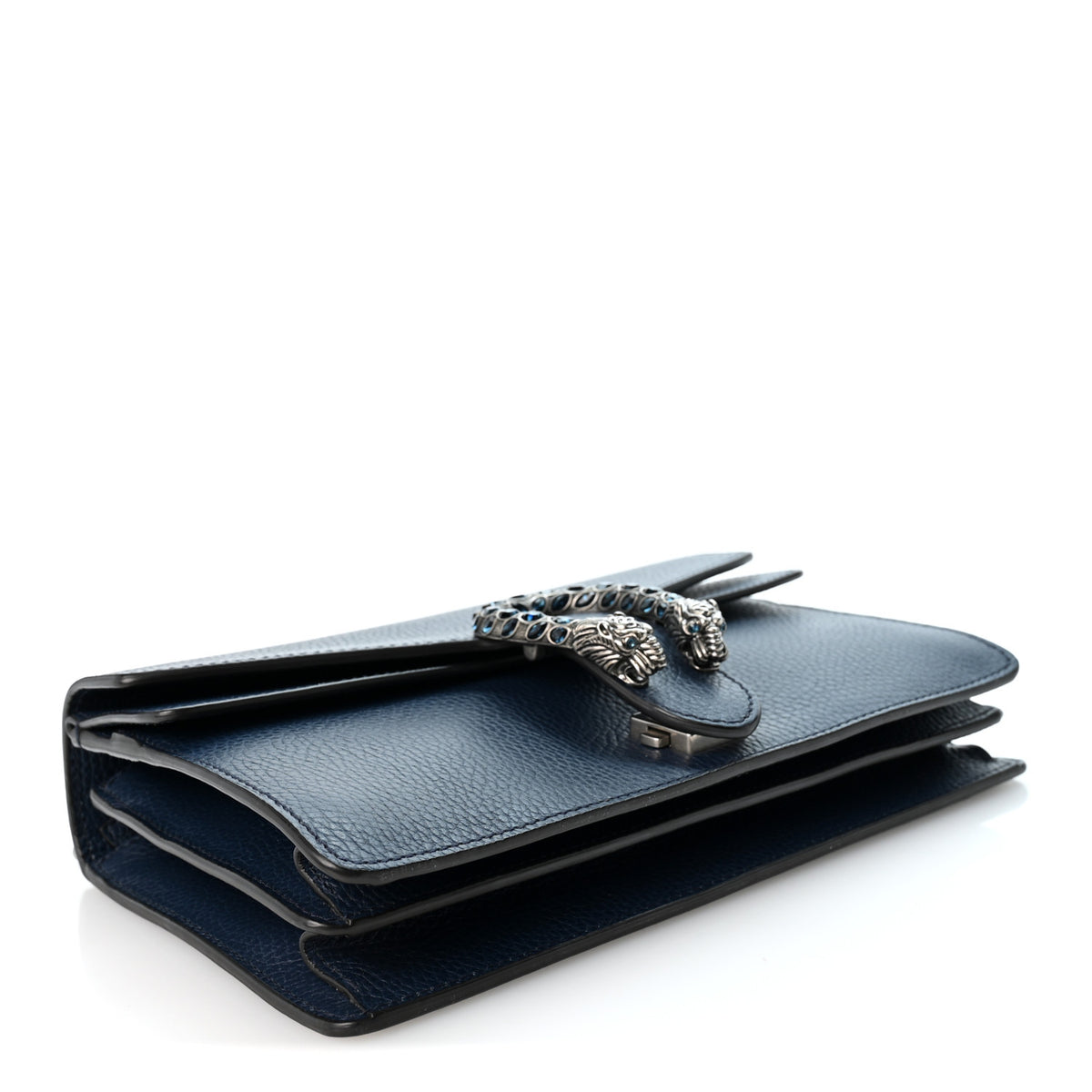 Dollar Calfskin Crystal Small Dionysus Shoulder Bag Blue Agata Montana Sapphire