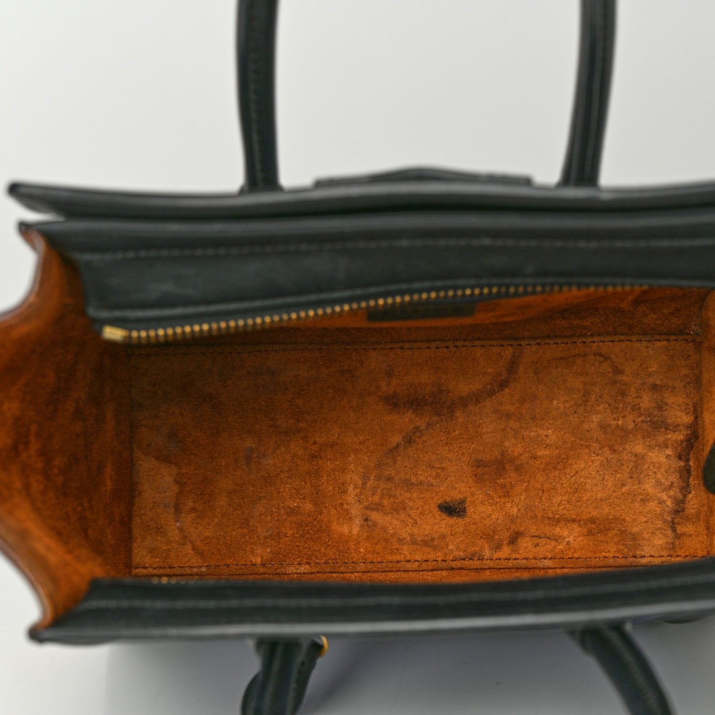 Smooth Drummed Calfskin Nano Tri-Color Luggage Indigo