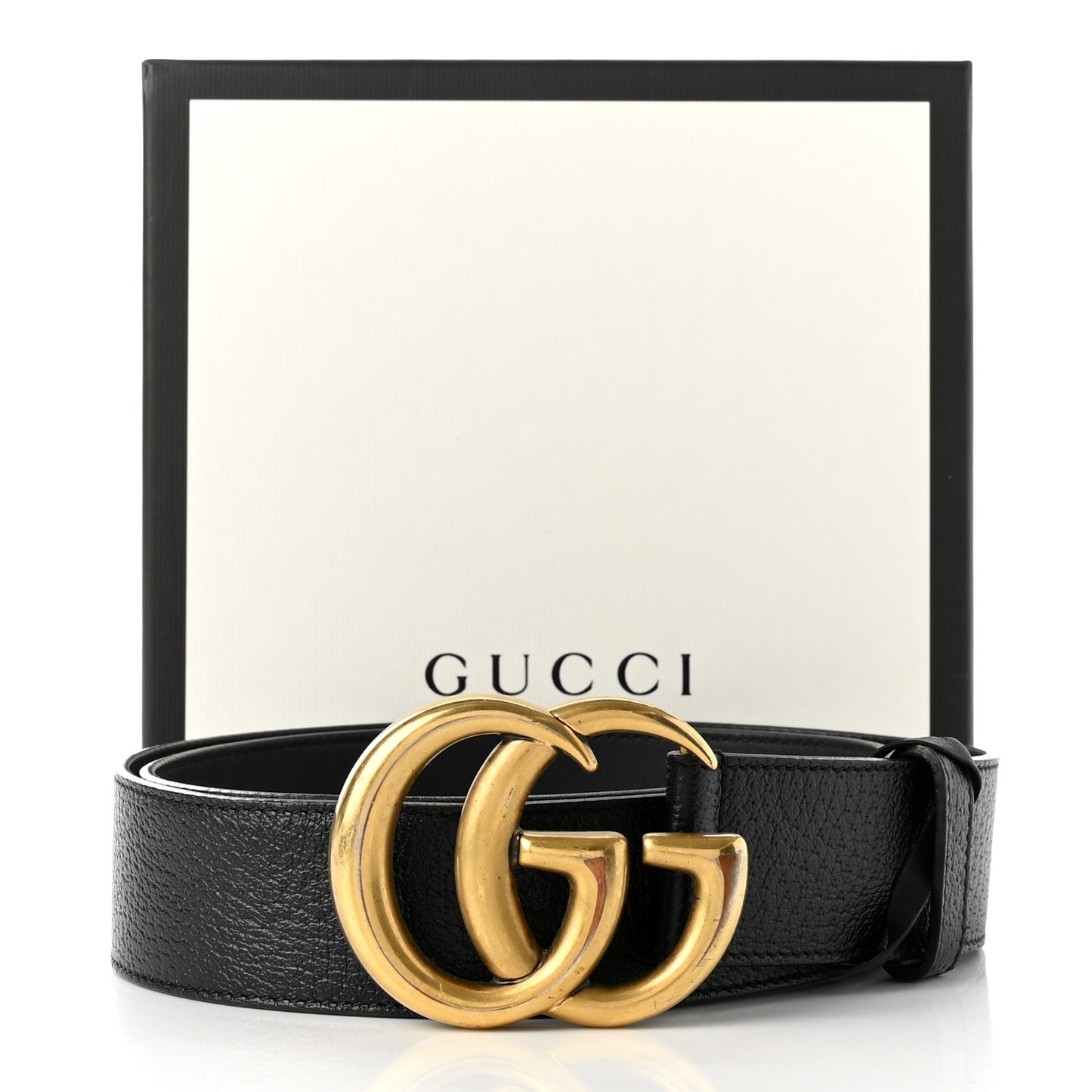 Textured Calfskin Double G 40mm Belt 90 36 Black